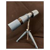 Vintage Blue Telescope on Tripod Tasco Lens
