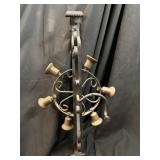 6 Brass Bell Iron Crank Wheel Doorbell