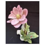 Cybis Pink Windflower Porcelain Flower w Ladybug