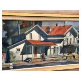 Signed Lee Brown Coye Watercolor "Red Roof" 1957