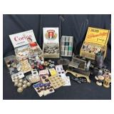 Lg Vintage Button Lot /Iron Spool Holders/SewingMa