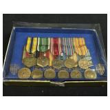Box Set 11 US Military WWII Ribbon Medals