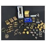 Lrg Lot US Military Navy Marines Pins & Insignias