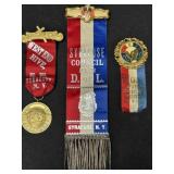 3 Vintage Fraternal Ribbons, Syracuse, NY