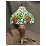 Stained Glass Grapes Petite Accent Lamp