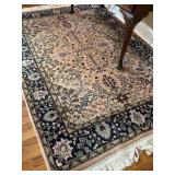 Oriental Area Carpet Blush & Blue  Floral 49 x 72
