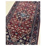 Handwoven Oriental Rug 24" x 45.5" Red Wool