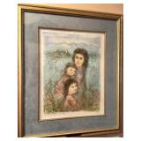 Edna Hibel Artist Proof Mother & 2 Children