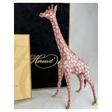 Rare Herend Ltd Ed 15" Giraffe Red Fishnet 5/250