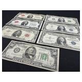 7 US Notes (1928, 1934, 1935, 1957, 1963, 1969)