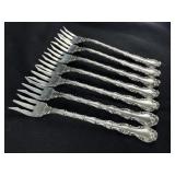 7 Gorham Sterling Strasbourg Oyster Forks 4.665ozt