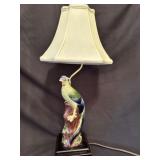 Handpainted Ceramic Pheasant Sculptural Lamp