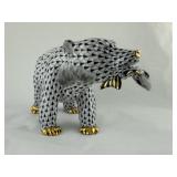 Herend Porcelain Grizzly Bear Black Fishnet 15665