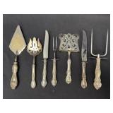 Lot of 7 Sterling Silver Serving Pieces