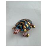 Herend Porcelain Sm Turtle Red Multi-Color 15508