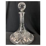 Cut Crystal Lismore Ships Decanter 11" tall