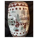 Porcelain Famille Rose Barrel Asian Garden Seat