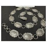 Sterling Navajo SignedHandmade Concho Belt 5.5oz t