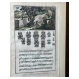 18thC. French Handcolored Hunting Sheet Music 2of2