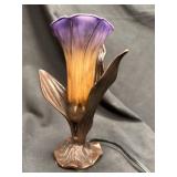 Morning Glory TiffanyStyle Single Lily Accent Lamp