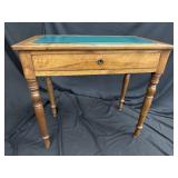 American Cherry Writing Desk Felt Glass Top c1840
