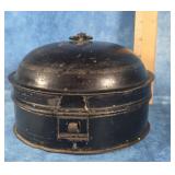 ANTIQUE GEORGIAN TOLEWARE SPICE BOX W/ GRINDER