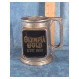 VTG. OLYMPIA GOLD LIGHT BEER PEWTER MUG