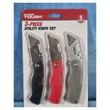 HYPER TOUGH 3- PIECE UTILITY KNIFE SET
