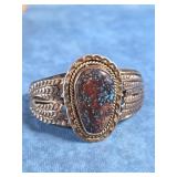 NATIVE AMERICAN NAVAJO STERLING SILVER CUFF 54 G