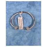 STAINLESS STEEL BRACELET WITH STERLING END CAPS