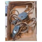 VINTAGE FENCE STRETCHER , BLOCK AND TACKLE