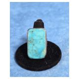 TURQUOISE AND STERLING SILVER RING SIZE 8