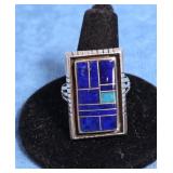 SOUTHWESTERN-STYLE STERLING SILVER RING 10 G