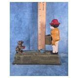 CAST IRON MECHANICAL MONKEY BANK