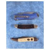 THREE POCKET KNIVES BOX LOT