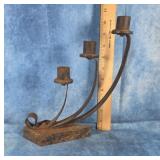 ARTISANAL HANDCRAFTED CAST IRON CANDLEBRA
