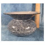 VTG. ENAMELWARE SPITTOON BLUE & WHITE GRANITWARE