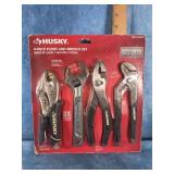 HUSKY 4-PIECE PLIERS & WRENCH SET