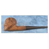 HAND-CARVED DEVIL HEAD TOBACCO SMOKING PIPE