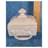 WESTMORELAND MILK GLASS CANDY DISH