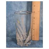 SET OF 4 MCM WHEAT DESIGN GOLD RIM GLASSES