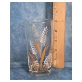 SET OF 6 LIBBEY WHITE & GOLD WHEAT GLASSES MCM
