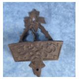 VINTAGE CAST IRON SCONCE  MATCH HOLDER WALL MOUNT