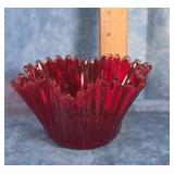 FOSTORIA HEIRLOOM RUBY RED HANDKERCHIEF BOWL