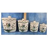1950'S NAPCO ROOSTER CANISTER SET 4 PIECES