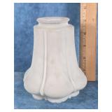 WHITE SATIN GLASS LAMP SHADE