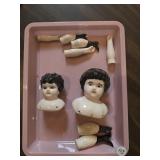 CERAMIC DOLL HEADS AND LIMBS BOX LOT