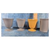 4 HAZEL ATLAS  DESERT CUPS