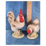 VTG. NORCREST JAPAN CHICKEN & ROOSTER FIGURINE