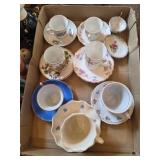 TEA CUPS & SAUCERS BOX LOT